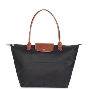 Longchamp Black Large Le Pliage Tote